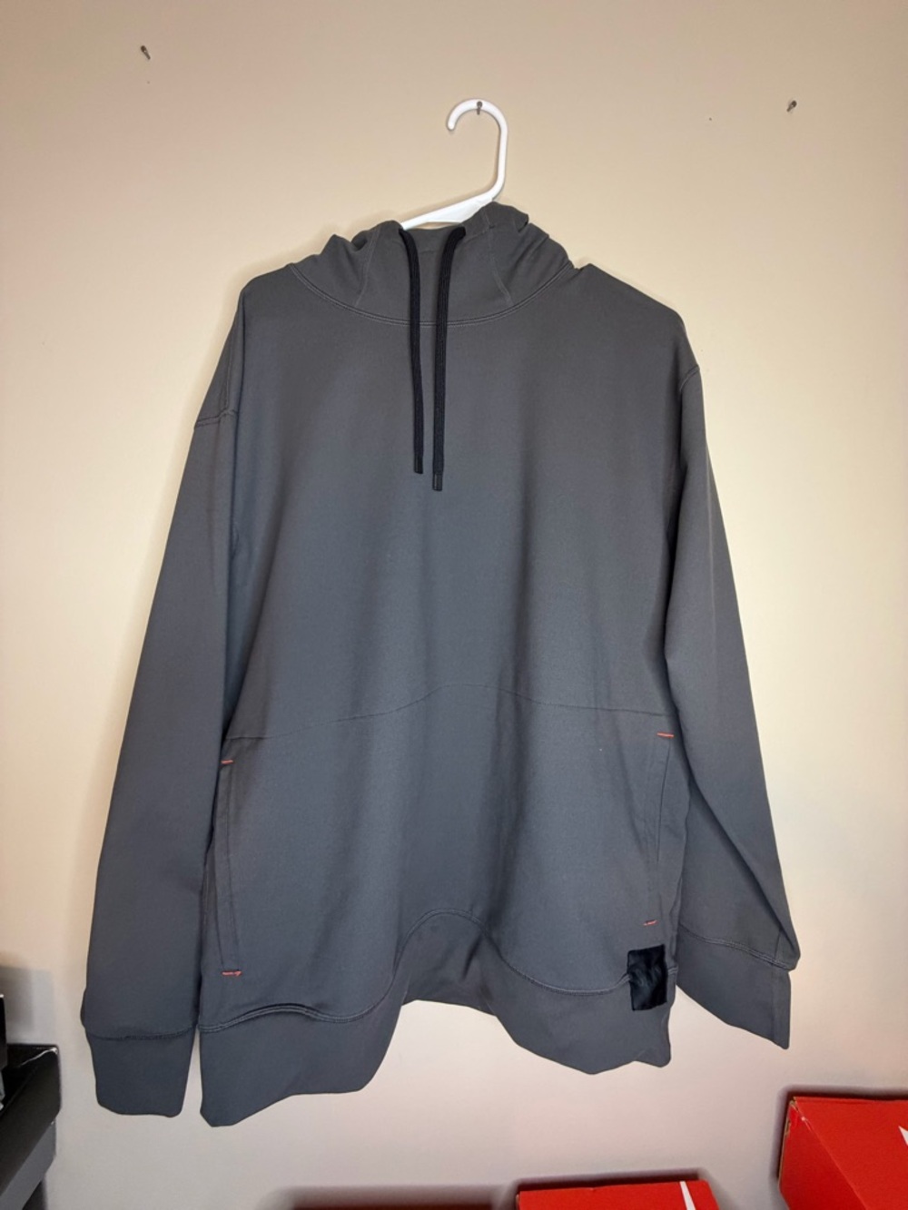 Charcoal Gray Hooded SAXX Pullover Sweatshirt